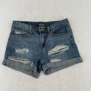 BILLABONG Women’s Distressed Cuffed Denim Jean Shorts size: 24